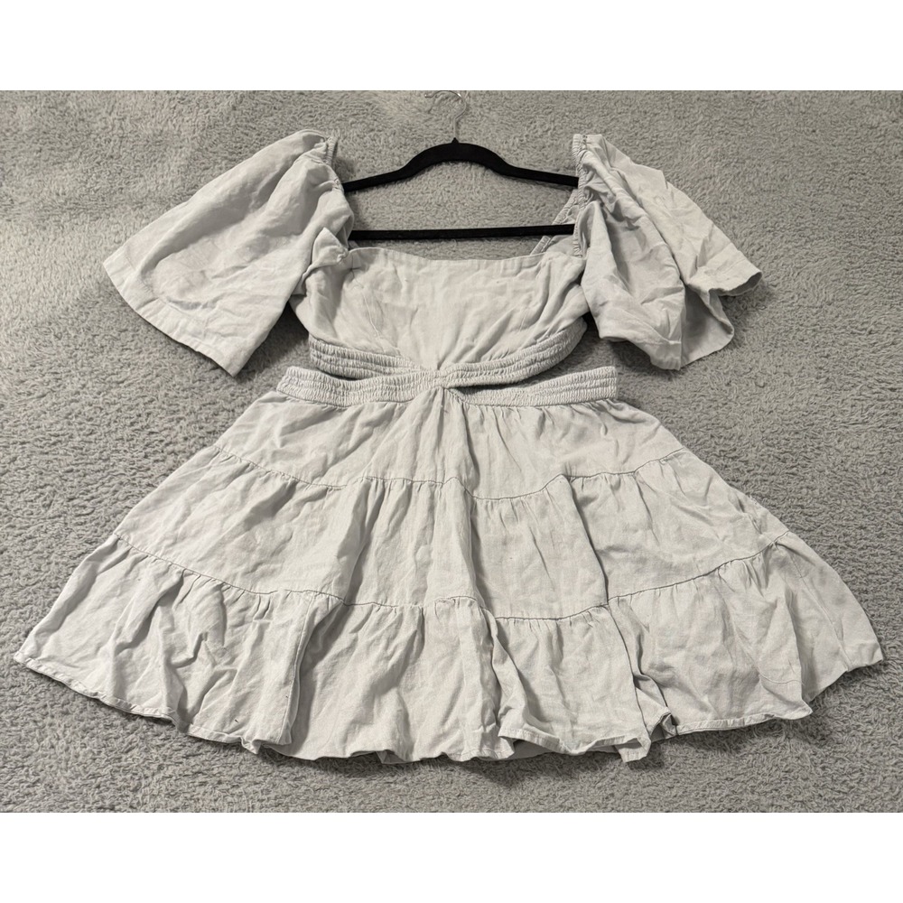 Free People Cross of Sunlight Mini Dress Womens Medium Side Cut Outs Boho‎